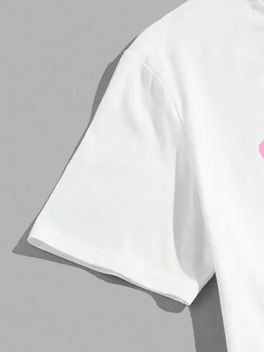 Vista 5 de GORGLITTER Conjunto de 2 piezas de camiseta de manga corta con estampado de dibujos animados para hombre
