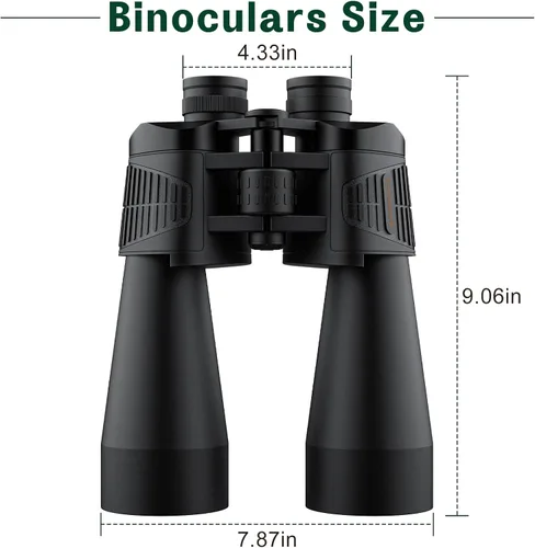 Vista 8 de Aurosports Binoculares de astronomía de 20 x 70 para adultos, lente objetivo grande de alta potencia de 2.756 in con rendimiento mejorado de poca