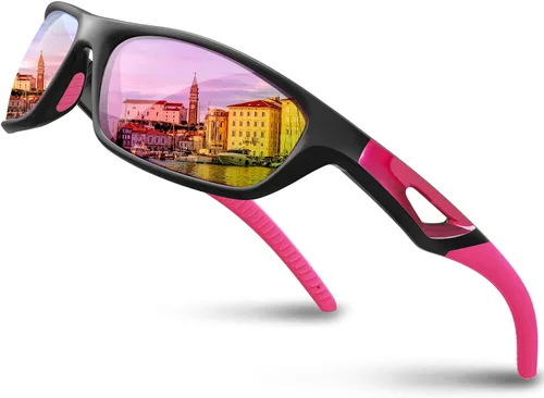 Vista 17 de RIVBOS Polarized Sports Sunglasses UV400 for Driving Cycling Fishing RB831 TR90 lightweight frame for cycling, baseball, running, driving and Negro