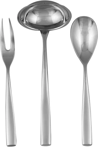 Vista 9 de MEPRA 105022005 Arte - Juego de cubiertos de 5 piezas de acero inoxidable 18/10, estilo americano, para comedor fino, apto para lavavajillas