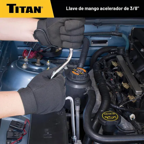 Vista 4 de Titan 68103 - Manija de velocidad de 3/8 pulgadas, negra