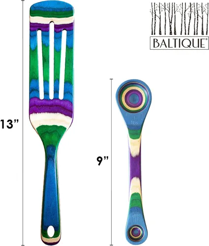 Vista 5 de Totally Bamboo Baltique Mumbai Collection - Juego de utensilios de cocina de 2 piezas, cuchara medidora y cuchara medidora