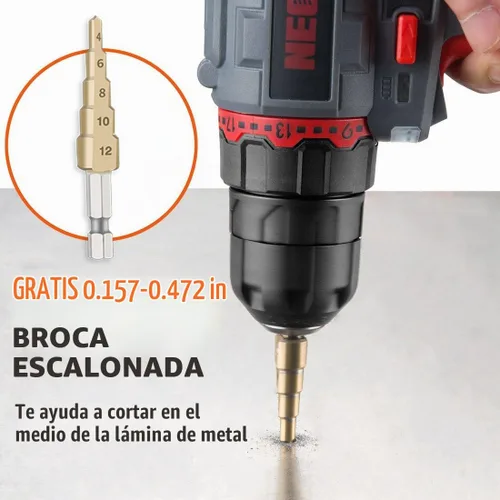 Vista 5 de Dicfeos Cortador de Chapa de Doble Cabezal, Accesorio Versátil de Taladro Roedor para Corte Recto, Curvo y Circular, Acero Máximo Calibre 14