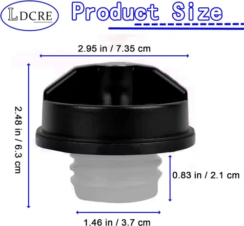 Vista 6 de Tapa de gas de bloqueo con 2 llaves, compatible con vehículos Chevy Honda Nissan Acura Mazda Cadillac GMC 4Runner FJ Cruiser Silverado Camaro y más