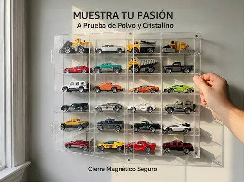 Vista 2 de Vitrina acrílica para Hot Wheels 1/64 Escala fundida a presión