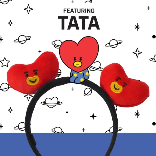 Vista 38 de Concept One BT21 LINE FRIENDS - Diadema bordada de felpa 3D para mujer, Chimmy