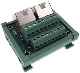 Vista 2 de Montaje dual del carril del dinar de los terminales del tornillo del módulo 45D del tablero del desglose de Ethernet RJ45