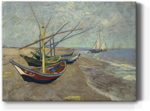 Vista 8 de Renditions Gallery Vincent Van Gogh Impreso Flores de almendra, famosa reproducción de pintura, lienzo de alta calidad envuelto en galería, listo