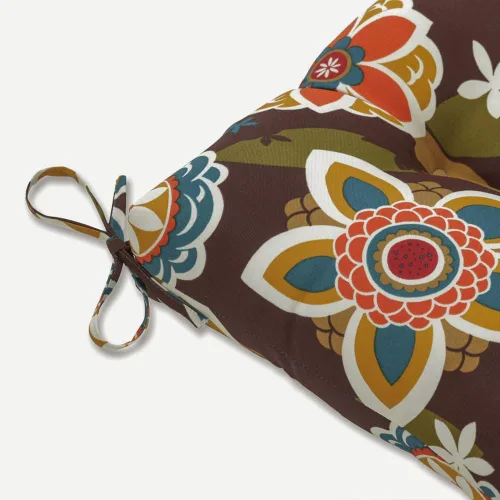 Vista 5 de Pillow Perfect - Almohada perfecta para exterior / interior, cojín Annie color chocolate. Marrón/Naranja Annie