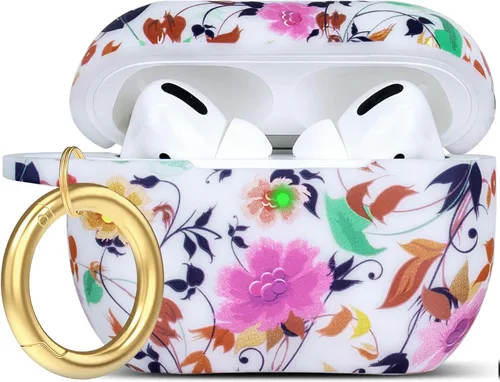 Vista 84 de Compatible con funda AirPods Pro 2019, Gawnock Funda de silicona suave y flexible para funda AirPods Pro para mujeres y niñas con llavero (Caqui)