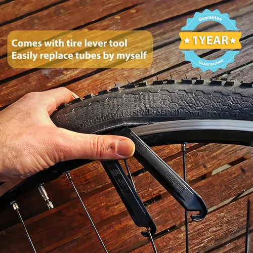 Vista 4 de Hycline Tubo interior para bicicleta de grasa: 20/26x3.0-4.0 pulgadas, paquete de 2 tubos eléctricos para neumáticos grasos AV 1.260 in, válvula