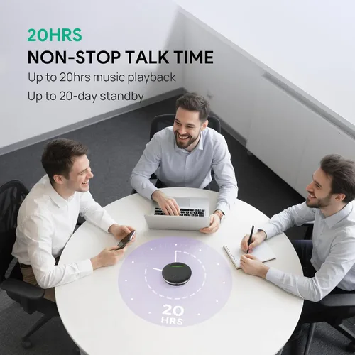 Vista 4 de Yealink SP92 Altavoz Bluetooth USB Conferencia Altavoz y Micrófono Full-Duplex,Noise Reduction,20h Teams Call,278g,Wireless Portable Design,4-6