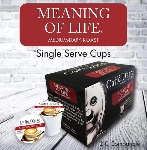 Vista 2 de Caffe D'arte Café de una sola porción – Significado de la vida tostado medio – Tostado en Seattle, perfecto para la preparación de una sola porción