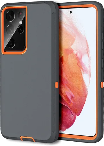 Vista 15 de MXX Funda compatible con Galaxy S21 Ultra, funda protectora de cuerpo con parachoques de 3 capas súper resistente y servicio pesado