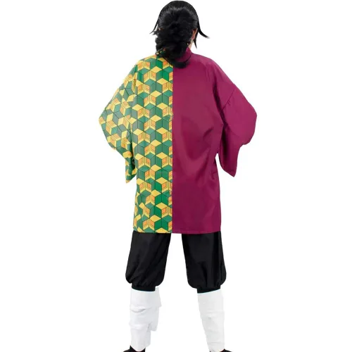 Vista 2 de Disfraces Demon Slayer Kamado Nezuko Tanjirou Agatsuma Zenitsu Tomioka Giyuu Japonés Anime Traje de Halloween con peluca