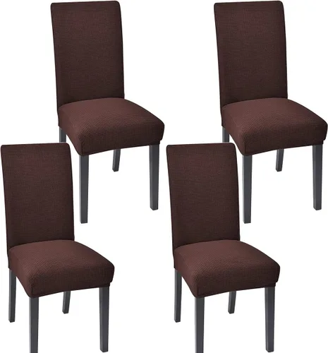 Vista 35 de Juego de 4 fundas para sillas de comedor y cocina, fundas para sillas de comedor, color negro
