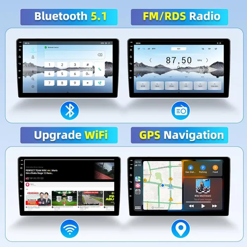 Vista 4 de [8 Core 4G+64G] Qualcomm Radio de coche para Nissan Sentra 2013-2017 estéreo de coche con CarPlay Android Auto, Android 13 10 pulgadas pantalla