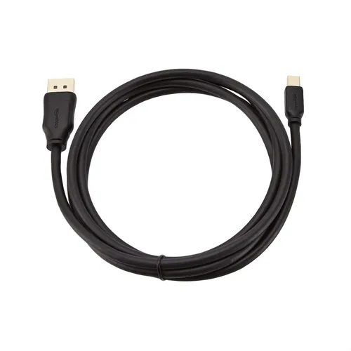 Vista 5 de Amazon Basics Cable de pantalla Mini DisplayPort a DisplayPort, 4Kx2K, conectores chapados en oro, 6 pies, negro