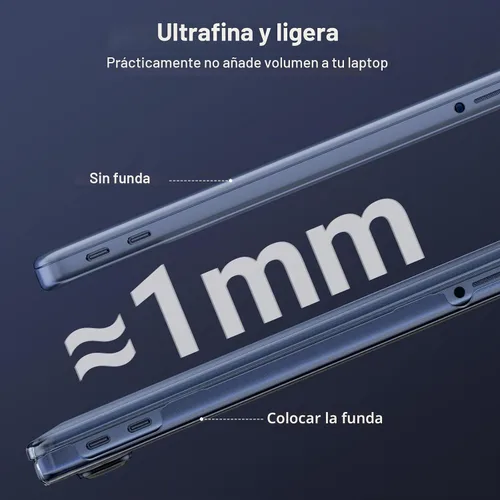 Vista 5 de MOSISO Funda compatible con MacBook Neo de 13 pulgadas 2026 A3404 A18 Pro Carcasa rígida resistente a arañazos y huellas dactilares con esquinas