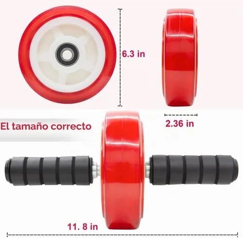Vista 6 de Rueda de rodillo abdominal, equipo de ejercicio central - capacidad de peso de 880 libras, rueda de abdominales sin ruido para entrenamiento
