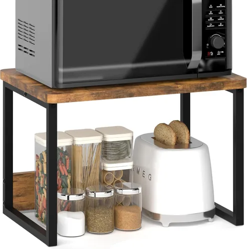Vista 8 de MARTY Organizador de Encimera de Cocina Estante de Gabinete, 17x12.4 Estantes Grandes para Especias Estante de Encimera Soporte para Microondas