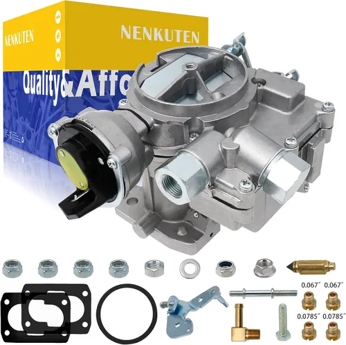 Vista 3 de Carburador marino de 2 barriles de carbohidratos para motores Mercruiser 3.0L 2.5L 4 CYL con chorros de estrangulador eléctrico, varillaje largo