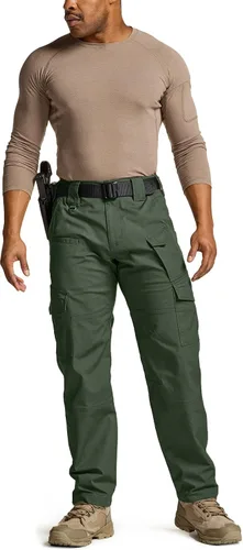 Vista 3 de CQR Men's Flex Ripstop Tactical Pants, Water Resistant Stretch Cargo Pants, Lightweight EDC Hiking Work Pants