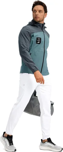 Vista 6 de G Gradual Pantalones deportivos para hombre con bolsillos con cremallera, elásticos, cónicos, pantalones deportivos para hombre, entrenamiento