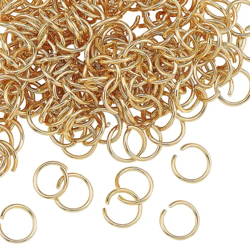 Vista 21 de DanLingJewelry 1000 anillos de salto abiertos de acero inoxidable 304 calibre 17 de 0.394 in para hacer joyas, conectores de joyería, encontrar