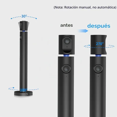 Vista 6 de CZUR Halo X Pro Cámara Web Dual para PC, Cámara Web 1080P con Micrófono, Cámara USB para Computadora, Vista de 90°, Plug & Play, Compatible