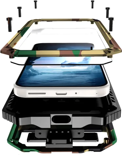 Vista 19 de Lunivop Funda de metal resistente para Google Pixel 9 Pro XL, protector de pantalla integrado, protección de cuerpo completo, a prueba de polvo