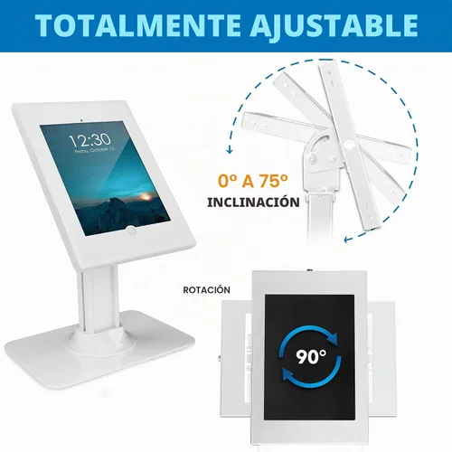 Vista 8 de Mount-It! Quiosco antirrobo para tableta, gabinete de tableta de encimera con bloqueo con base independiente, carcasa universal para iPads Gen 7, 8