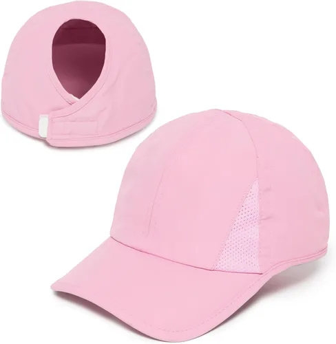 Vista 20 de Ponyflo Gorra de béisbol con coleta para mujer - Gorras con coleta para mujer, gorra con coleta para cabello rizado, gorra de béisbol para mujer