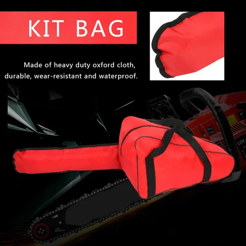 Vista 3 de Bolsa de transporte para motosierra, bolsa de almacenamiento de motosierra de 20 pulgadas para hombres, leñador de carpintería, kit de archivo