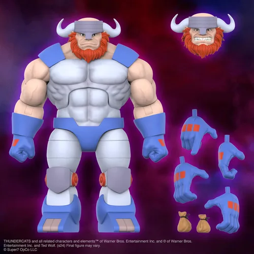 Vista 4 de Super7 ¡ULTIMATES! Thundercats Cruncher - Figura de acción de Thundercats de 7 pulgadas con accesorios, coleccionables clásicos de dibujos animados