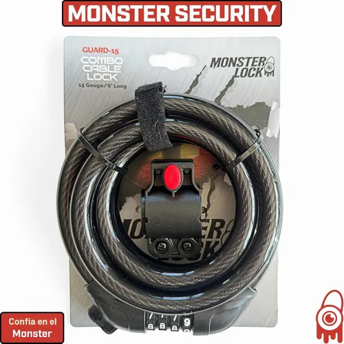 Vista 6 de Cable de bloqueo de bicicleta resistente a cortes más grueso – Calibre 15, cable de acero de 6 pies de largo – Máxima seguridad antirrobo