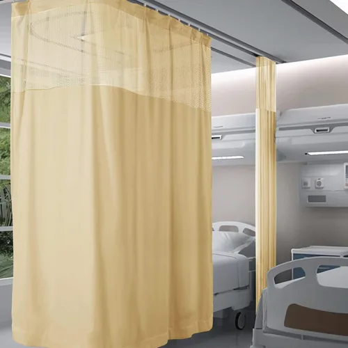 Vista 13 de Fcosie Cortinas divisoras de habitación de hospital con ganchos planos para cubículo, pantalla de privacidad para hospital, clínica médica