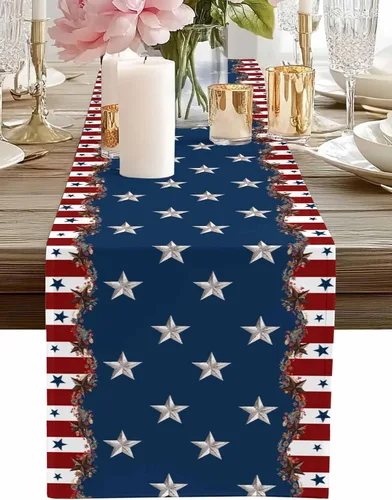 Vista 10 de Juego de 6 manteles individuales de mesa de Navidad, manteles individuales de algodón y lino antideslizantes lavables, bolas de Navidad, copos