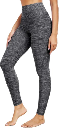 Vista 33 de Neleus calzas de yoga para mujer con bolsillo y cintura alta, para correr, con control de barriga