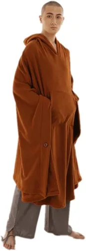 Vista 4 de KATUO meditación budista capa con capucha mujeres hombres traje oversize