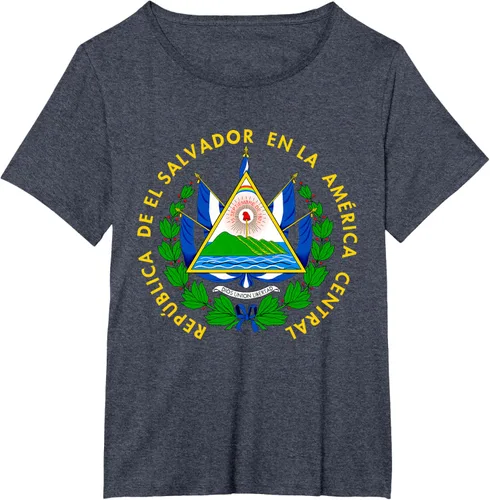 Vista 83 de Camiseta con diseño de emblema de la bandera de El Salvador