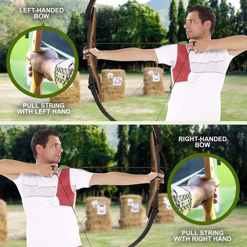 Vista 4 de Samick Sage Takedown - Juego de Arco Recurvo y Flecha - Juego Completo de Tiro con Arco Largo Listo para Usar de 62 Pulgadas - Incluye 6 Flechas