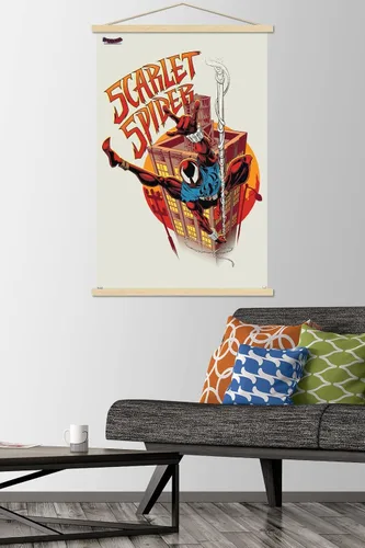 Vista 2 de Trends International Marvel Spider-Man: Across The Spider-Verse - Póster de pared de araña escarlata con marco magnético