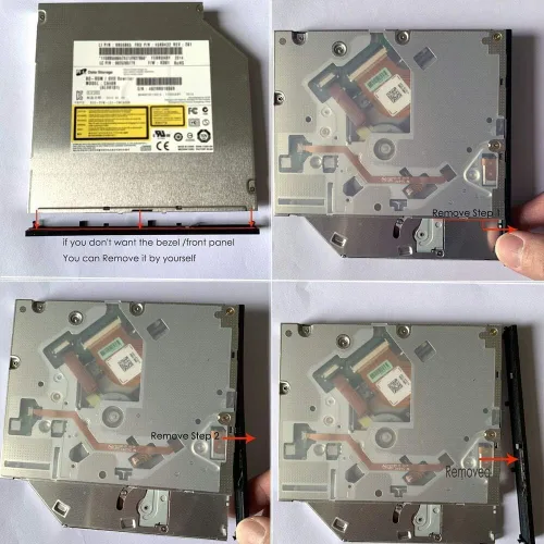 Vista 6 de HL GA30N GA31N 0.500 in sata ranura carga 8xCD DVD quemador escritor reproductor unidad DL Super Drive unidad de disco óptico