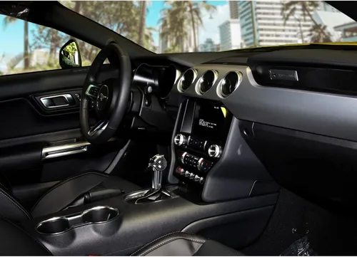 Vista 4 de JeCar Cubierta interior de fibra de carbono para Ford Mustang 2015-2023