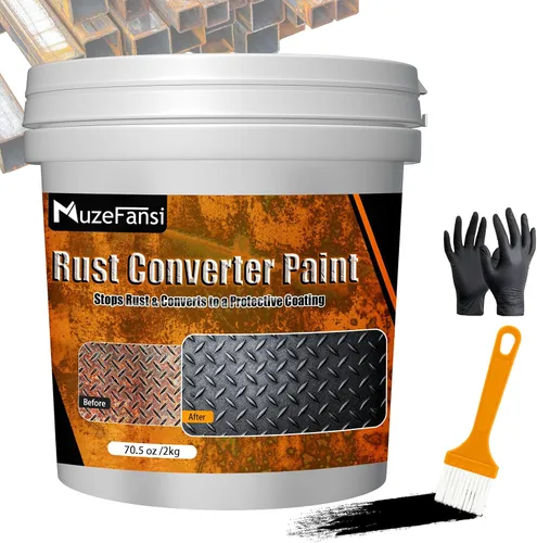Vista 10 de Pintura para Metal, Convertidor de Óxido y Imprimación de Metal 34.8 oz – Recubrimiento Anti-Óxido, Pintura Antioxidante Encapsuladora para Máximo
