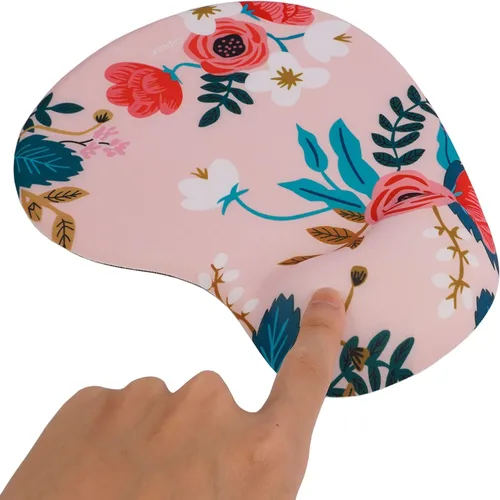 Vista 14 de Alfombrilla de mouse ergonómica para computadora con soporte para reposamuñecas, alfombrilla de mouse para aliviar el dolor con base de poliuretano