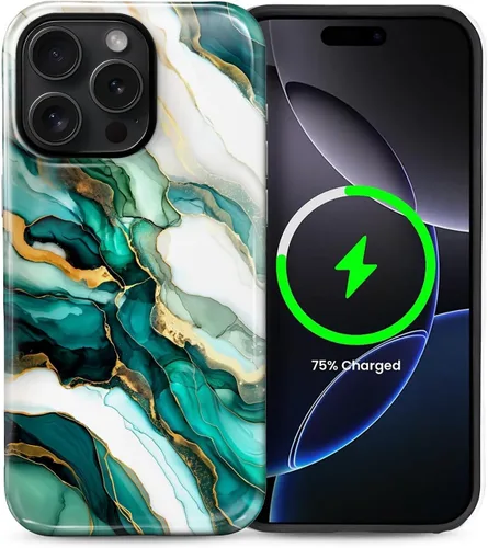 Vista 69 de Funda Compatible con iPhone 13/14 [Compatible con MagSafe] Protección de Doble Capa de Cáscara Dura Híbrida, Funda Magnética Protectora a Prueba