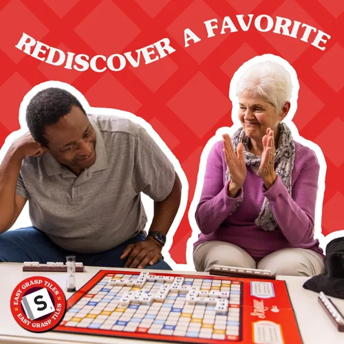 Vista 8 de Juegos de palabras Joy for All para personas mayores - Scrabble clásico y bingo - Fáciles de leer y agarrar - Juegos de mesa para adultos mayores