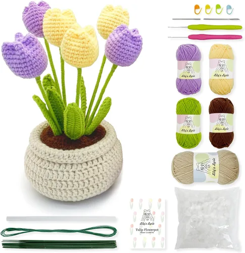 Vista 13 de Lily's Lyric Kit de ganchillo y manualidades Cactus Love Tutorial en video paso a paso para adultos adolescentes Idea de regalo